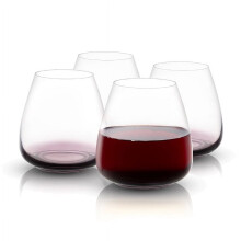 Conjunto de 4 taças de vinho tinto sem haste Black Swan