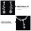 Legering ketting en oorbellen set voor dames (1 set) 3