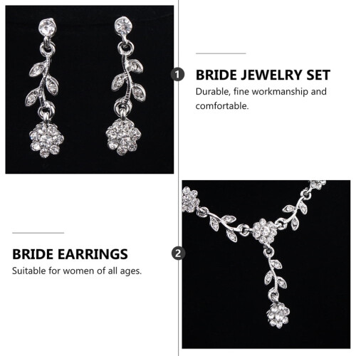 Legering ketting en oorbellen set voor dames (1 set) 2