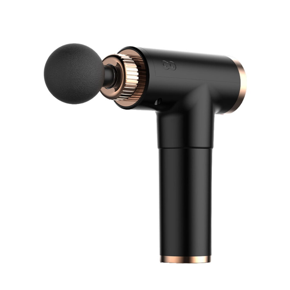 Fascia Massager Handheld Vibration 4 Attachments Black