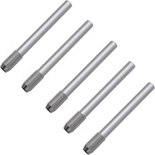 Rallonge pour crayon en aluminium argenté (5 pièces)