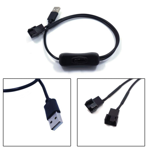 5V4-pinners til 2-veis USB-adapterkabel for PC-vifte 1