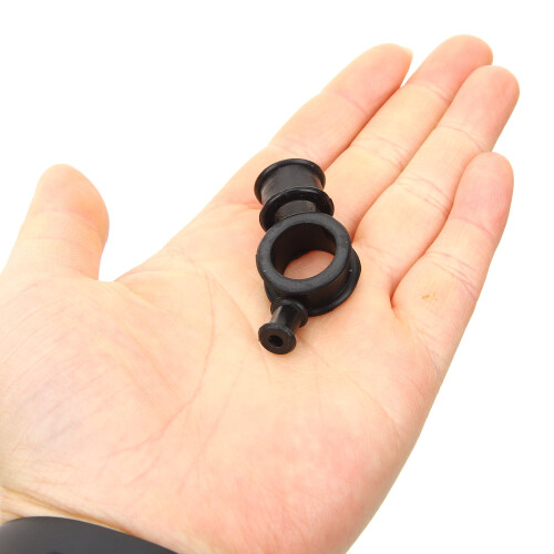 Expansores de oreja de silicona negra (10 pares) 1