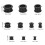 Expansores de oreja de silicona negra (10 pares) 3