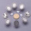 Ringemner med ovale cabocher i antik sølv 13x18mm 10 3