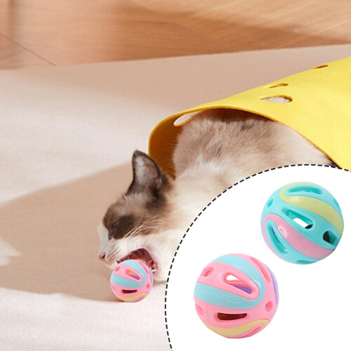 Ovo de brinquedo sonoro para gatos, 8 cm