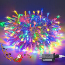 Luzes de Natal Multicoloridas para Árvore de Natal com 200 LEDs e 19 metros (66 pés)