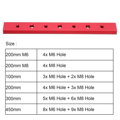 T-Nutmutter M6/M8, Aluminiumlegierung, 100–450 mm 2