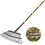 Ancinho de jardim para folhas, 79 polegadas (200 cm) de altura, 18 polegadas (46 cm) de largura, 25 dentes. 8