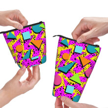 Vintage Memphis etui uit de jaren 80 voor studenten