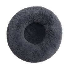 Cama para gato em formato de donut, 50x50cm, lavável, de pelúcia e impermeável.