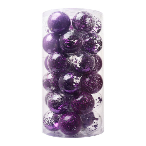 Christmas Ball Ornaments Black 6cm 30PCS 2