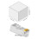 RJ45CAT6 Ethernet-Kabelstecker Silber 100 Stück 8