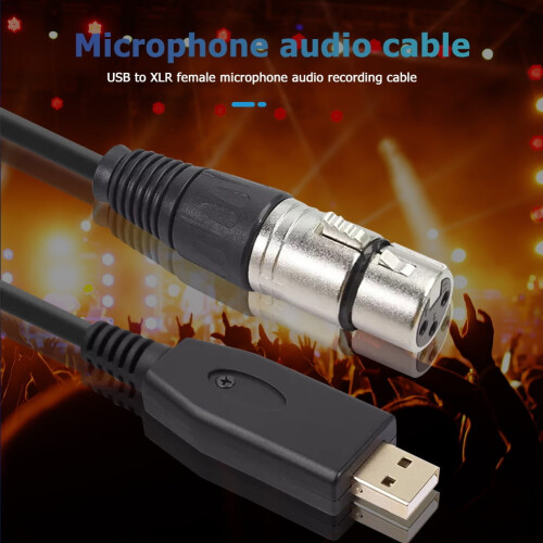 USB apa - 3 tűs XLR anya adapterkábel 2