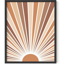 AEFER Stampe artistiche da parete astratte in stile boho, colori neutri, confezione da 3