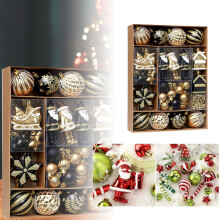 Christmas Ball Ornaments Red Green White 50 pcs