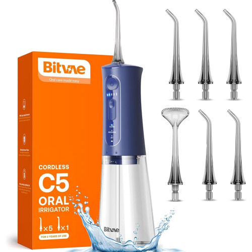 C5Water Dental Flosser Recargable Inalámbrico3Modos5
