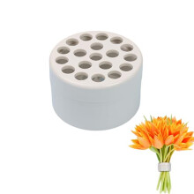 Support de tige d'ikebana en spirale gris grand