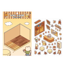 YANHAIGONG 3D House Stickers DIY Mini Room Scene Kit 5