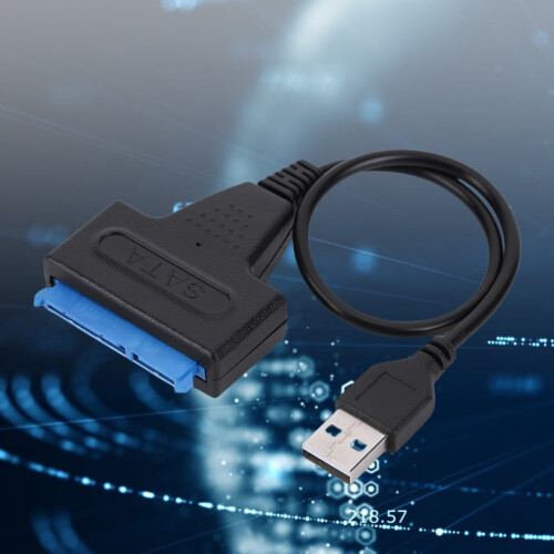 USB 2.0 til SATA-adapterkabel 22-pinners for 25" HDD SSD 2