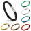 Magnetspänne flätat läderarmband silver rostfritt stål 5