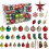 Christmas Tree Ornament Set Red Green Gold 132pcs 1