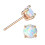 Opal stud earrings for women sterling silver 925 round 1