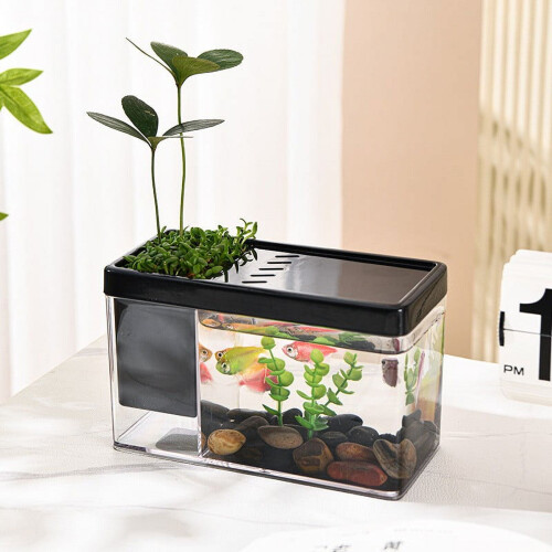 Mini betta-akvarium med penholder 1,5 l 1