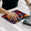 Mouse Pad Dark Flowers Peace Αντιολισθητική Βάση από Λαστιχένιο Υλικό 8,3x9,8 7