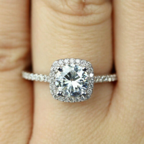 925 sølv zirkon ring til kvinder 1 stk.