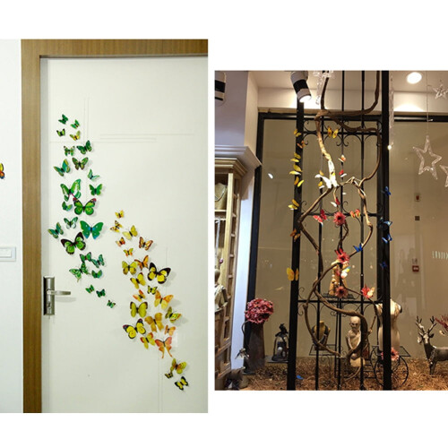 Butterfly Wall Sticker Magnetic PVC 12 pcs 1