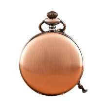 Montre de poche vintage brillante à quartz avec chaîne
