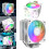 Ψύκτρα CPU Jixopn Air Λευκό 4-σωλήνας θερμότητας 10cm PWM ARGB για 6