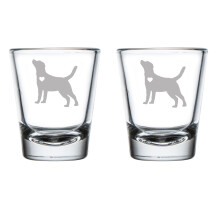 Schnapsgläser-Set mit Labrador-Retriever-Motiv, 2 Stück, 50 ml