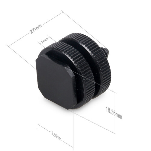 Tripod Mount Flash Hot Shoe Adapter 1/4" Screw 2