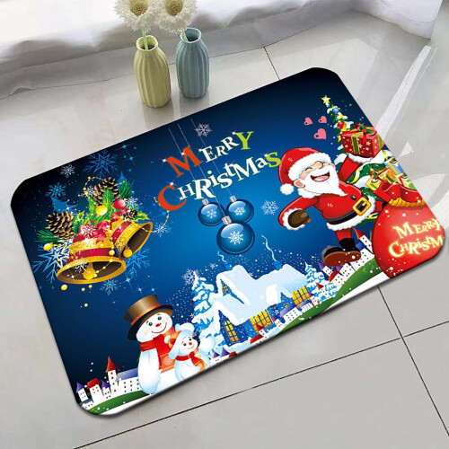 Χαλί πόρτας Merry Christmas, χαλί δαπέδου καλωσορίσματος αντιολισθητικό πλενόμενο για