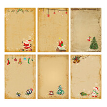 Christmas envelope set kraft paper vintage 12 pcs