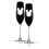 Mickey Mouse champagneflute (255 ml) set van 2 1