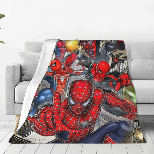Couverture Spider-Verse en flanelle douce 152 x 127 cm