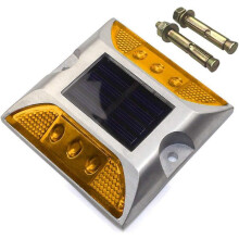 Lumini solare de terasă din aluminiu, impermeabile, cu 6 LED-uri galbene