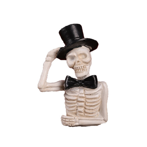 Gentleman Ghost Statue Resin Halloween Dekoration 3,7 tommer 1
