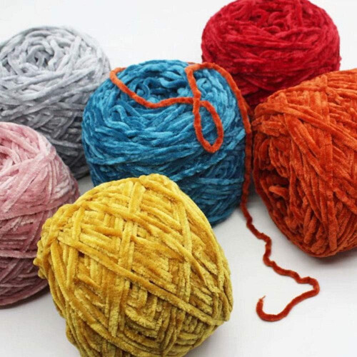 Caramel chenille yarn fluffy velvet 250g 1