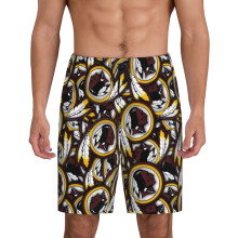 Commanders_Redskins herrkorta pyjamasbyxor med sportfotbollslagslogotyp, ärm för basebollfans, gåvor