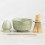 Set da tè matcha giapponese con ciotola, supporto, frusta e cucchiaino. 3