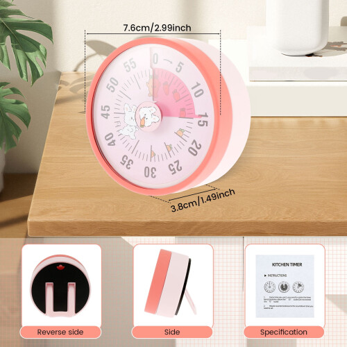 Mechanical Kitchen Timer Magnetic Loud Alarm 60 Minutes 1