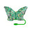 Silicone Straw Plug Green 10mm Butterfly Decorative Cap 1