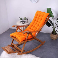 Folding Rocking Chair Cushion Orange 48x155cm