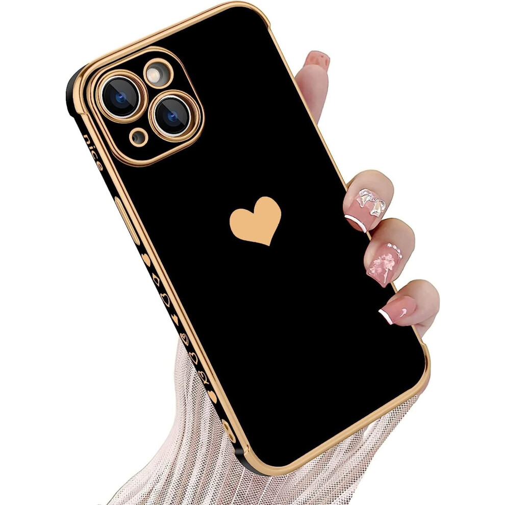 Love Heart Tpu Case For Iphone 14 Plus 6.7 Inch Black 301029231988