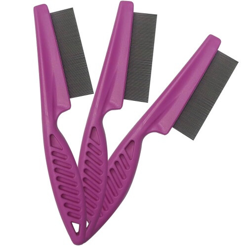 Flea Comb for Dogs and Cats Detangling 3 Pack