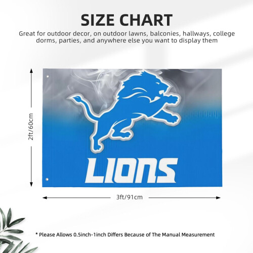 Σημαία Lions Τριών Επιπέδων Διπλής Όψης, Συσκευασία 1 2